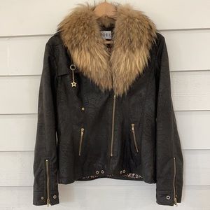 Adore embellished bomber jacket EUC